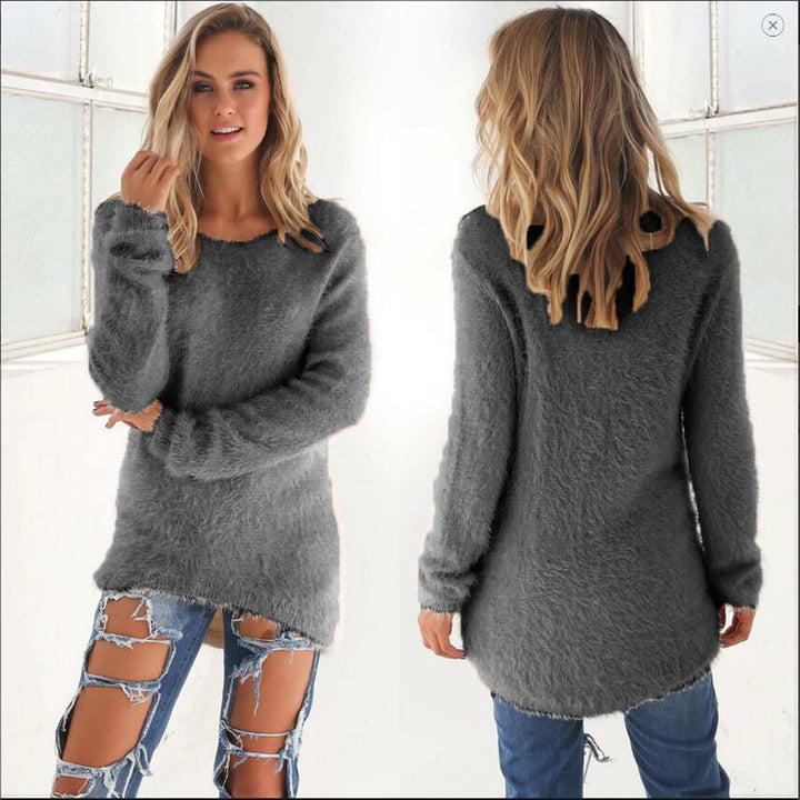 Amelia - Lässiger plüschiger Pullover
