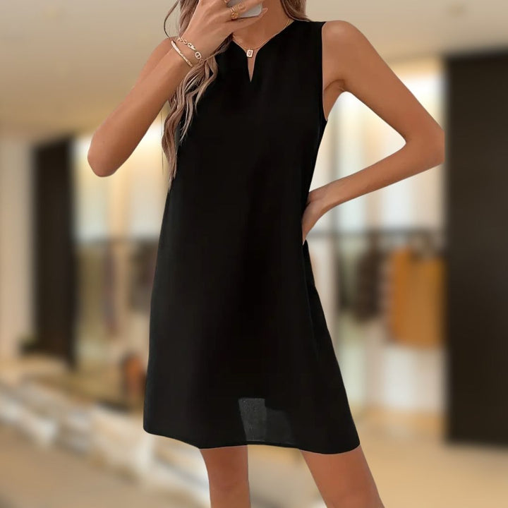 Ada™ - Elegant Tank Dress With A Notch At The Neck