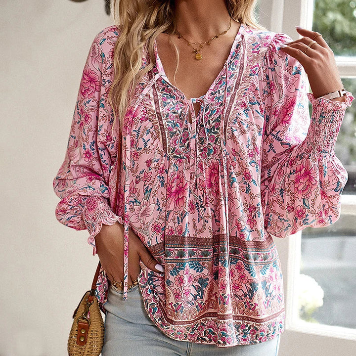 JUDY™ - CUTE V-NECK FLORAL TOP