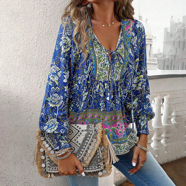 JUDY™ - CUTE V-NECK FLORAL TOP