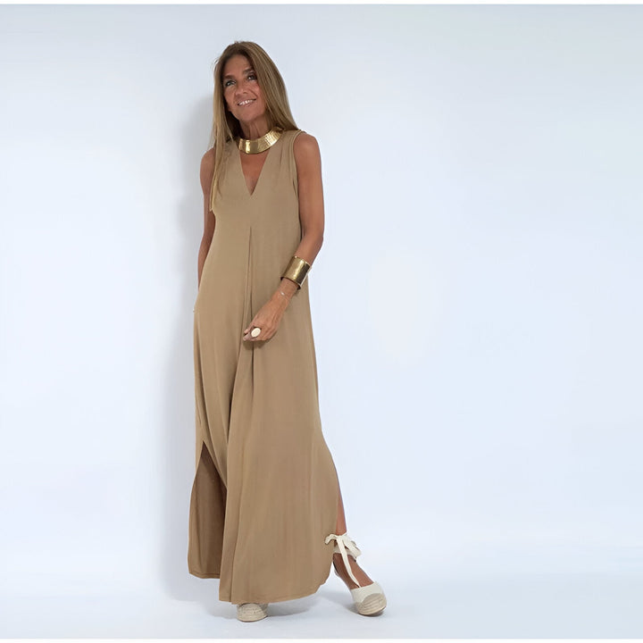 Hannah™ - Elegant Long Dress + Free Matching Cardigan