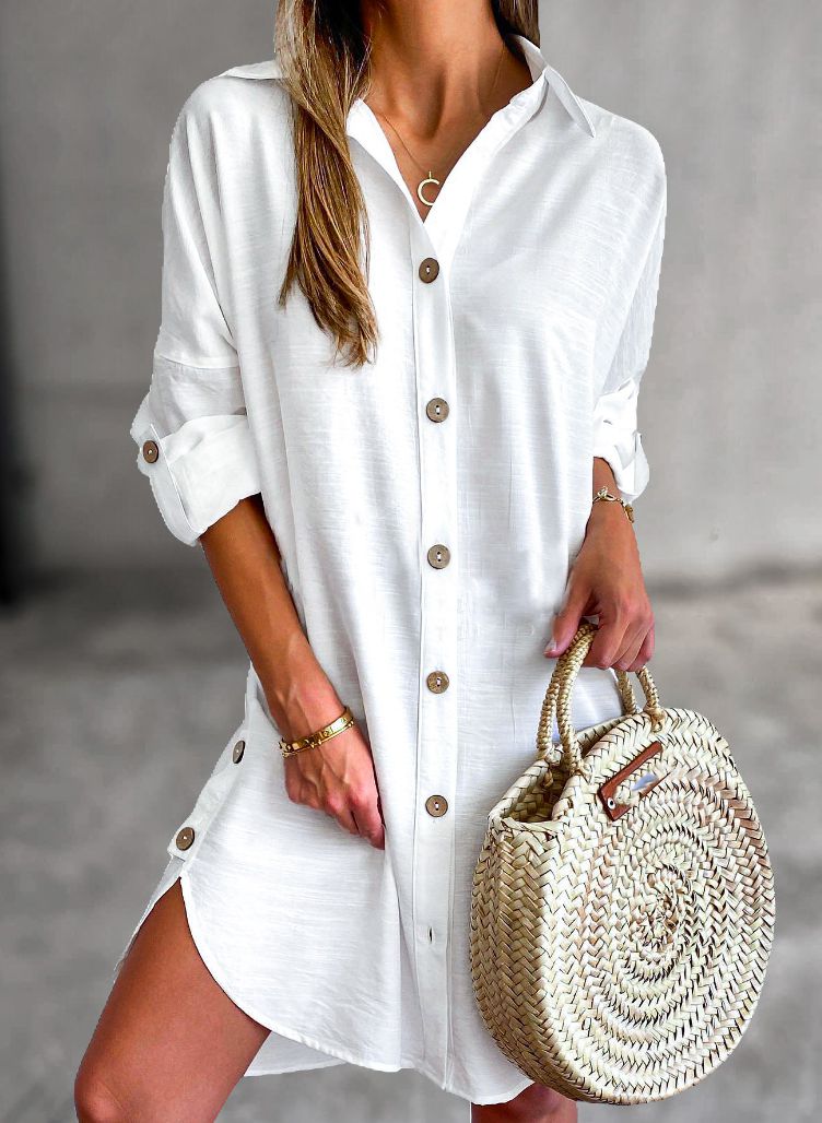 Cassy - Button-Up Shirt Dress