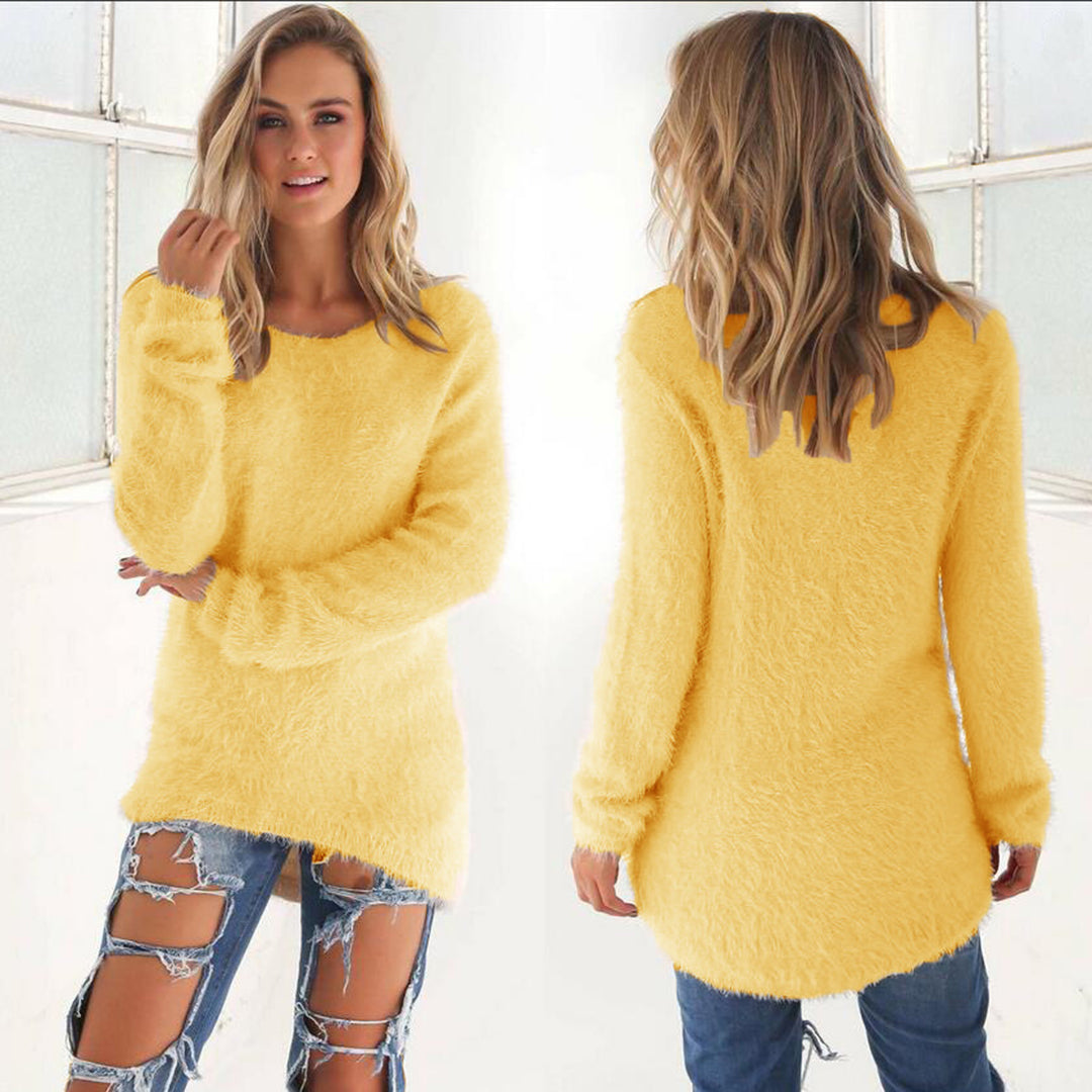 Amelia - Lässiger plüschiger Pullover