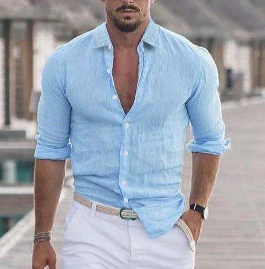 Linostyle™ - Camicia estiva in puro lino